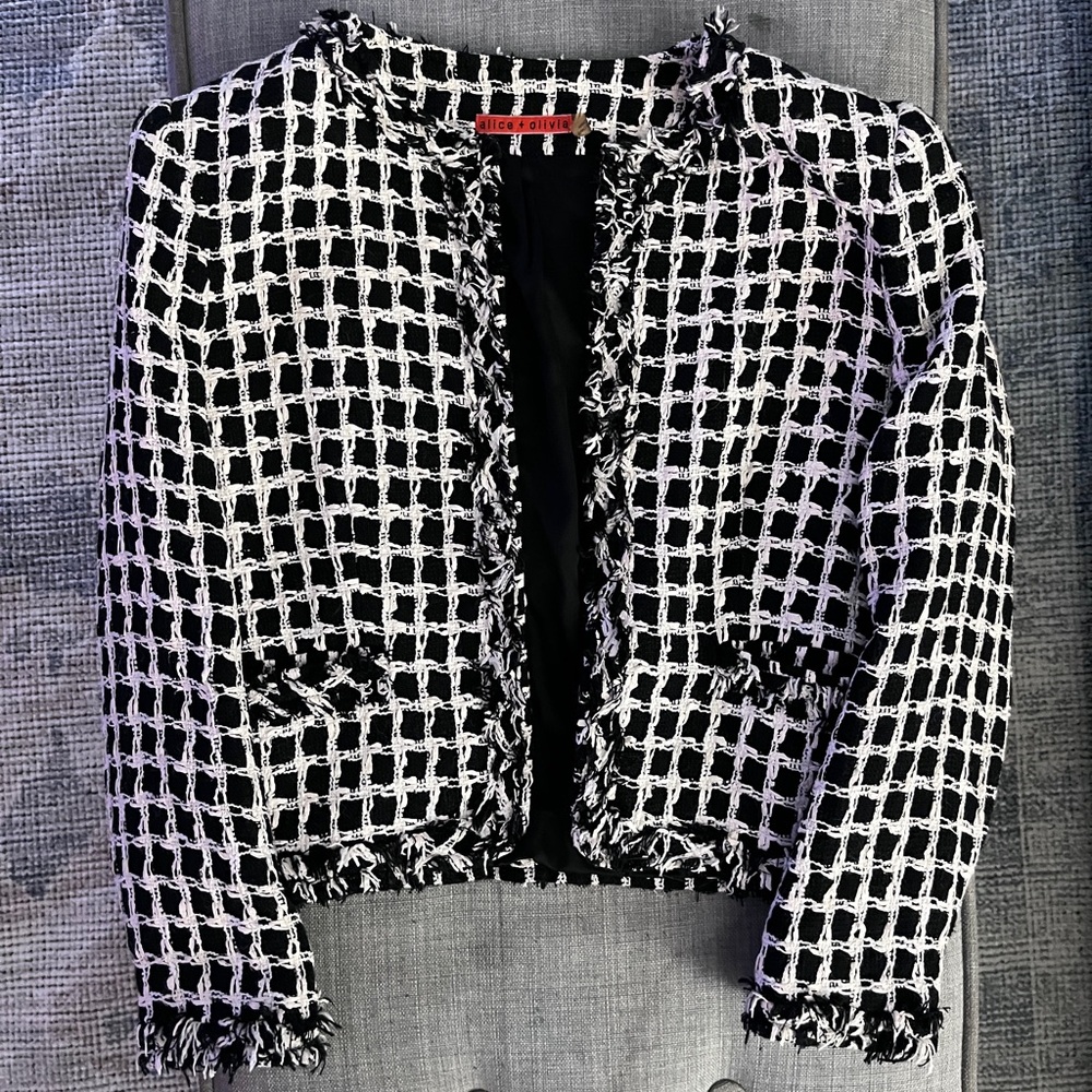Plaid Print Evening Jacket - Picture 2 of 9